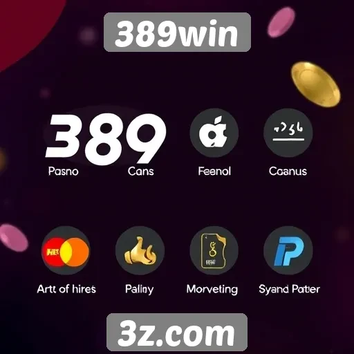 Métodos de pagamento aceitos no 389win